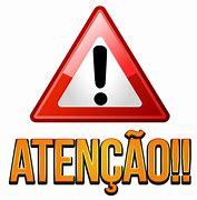 Imagem com um triângulo vermelho e um ponto de exclamação e escrito Atenção.