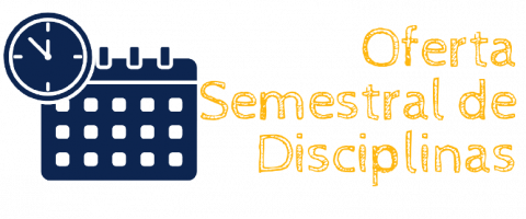 Imagem com um calendário genérico e a inscrição Oferta Semestral de Disciplinas